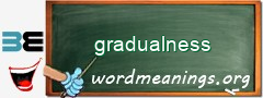 WordMeaning blackboard for gradualness
